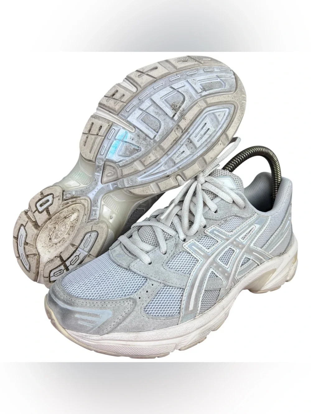 ASICS Gel-1130 Athletic Running Shoe Cream/Ivory Suede Women's US 8.5 (1202A163)